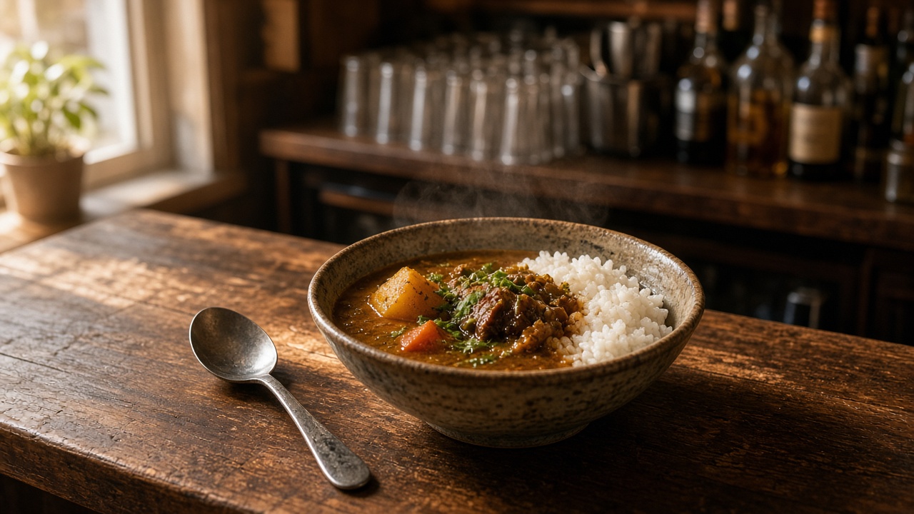 昼はカレー、夜はバーになる小さな厨房。間借りカレーの現場のイメージ写真